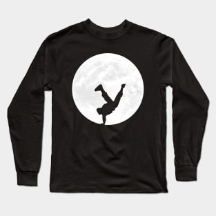 Breakdancer in Full Moon Long Sleeve T-Shirt